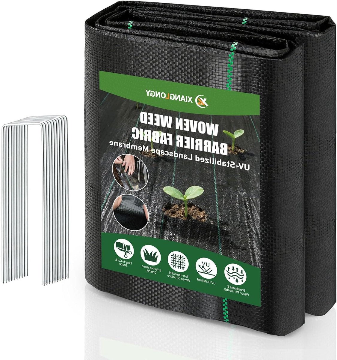 Onkruiddoek - Worteldoek Tuinvlies - Onkruid Vrij Houden - Waterdoorlatend Geweven Materiaal - 2x5 m - Zwart