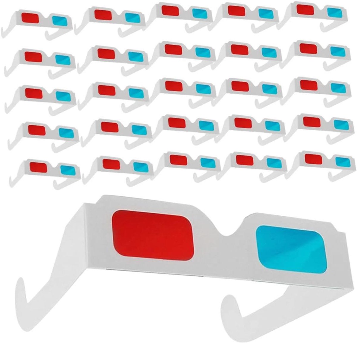 3D Brillen Karton - Anaglyph Bril Rood Blauw - 3D Films Kijken - Snel Te Monteren