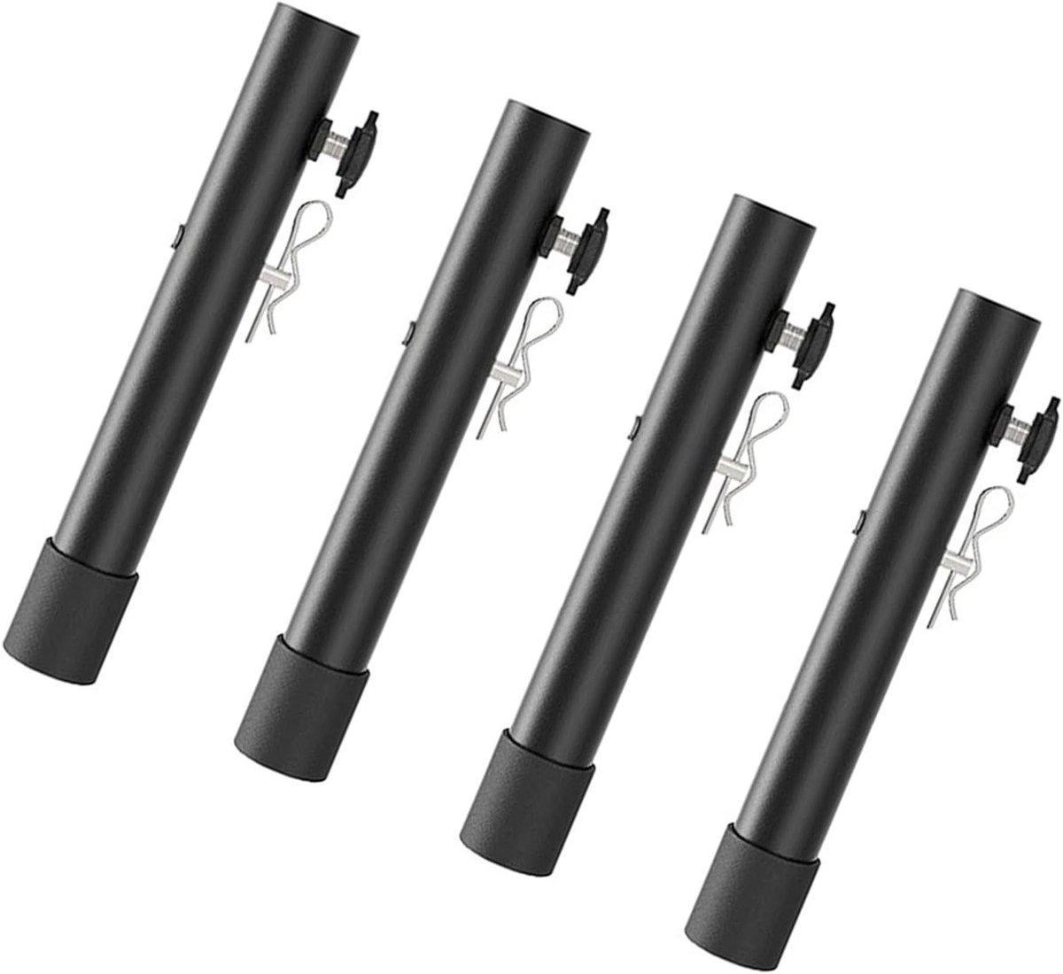 Klaptafelverhogers - Tafelpootverlengingen - Ergonomisch Werken - Roestvrij Staal - 44 cm - Zilver