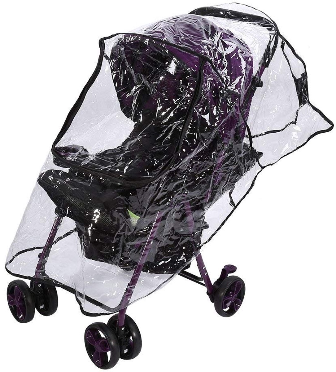ONF3 - Baby Regenhoes - Waterdicht en Winddicht - Universeel formaat - Bescherming tegen regen en wind - Geschikt voor Kinderwagens - Transparant