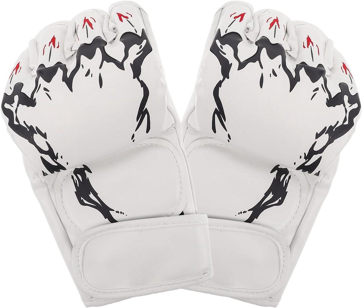 Bokshandschoenen - Vechthandschoenen Sparring - Intensieve Training - Versterkte Handpalm - 22x12x3 cm - Wit