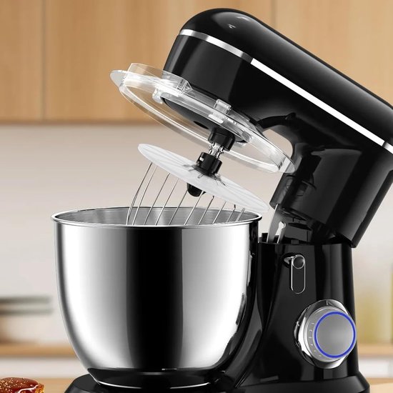 Mixer Accessoire - Keukenmixer Onderdeel - Morsvrij Mixen - Slimme Spatbescherming - 14.5 cm - Transparant — afbeelding 5
