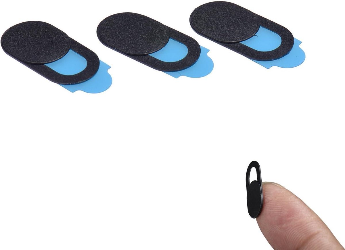 Webcam Cover - Privacy Guard - Digitale Veiligheid - Ultradun Ontwerp - 0.77 mm - Zwart
