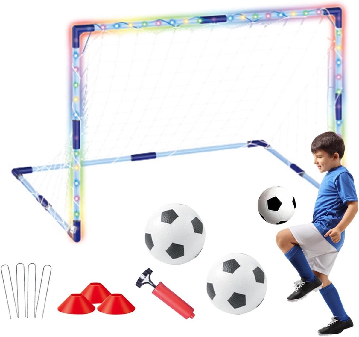 Voetbalnet voor kinderen - Sportdoel training - Buitenspelen oefenen - Pop-up structuur - 95 x 69 x 69 cm - Uniek