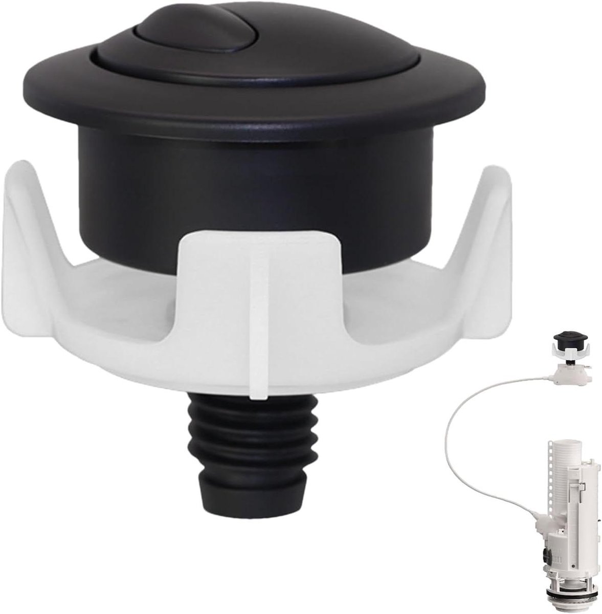 Toilet Spoelknop - Twee Spoelonderdelen - Waterbesparing - Twee Spoelopties - 54 x 37 mm - Universeel