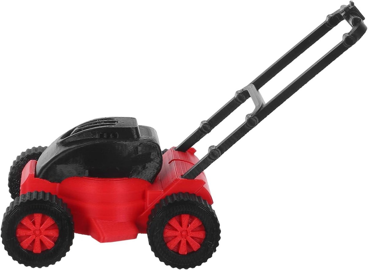 Miniatuur Grasmaaier Speelgoed - Poppenhuis Tuinmaaier - Poppenhuis Decoratie - Glad Gepolijst Oppervlak - 9.50X6.00X5.50CM - Multi