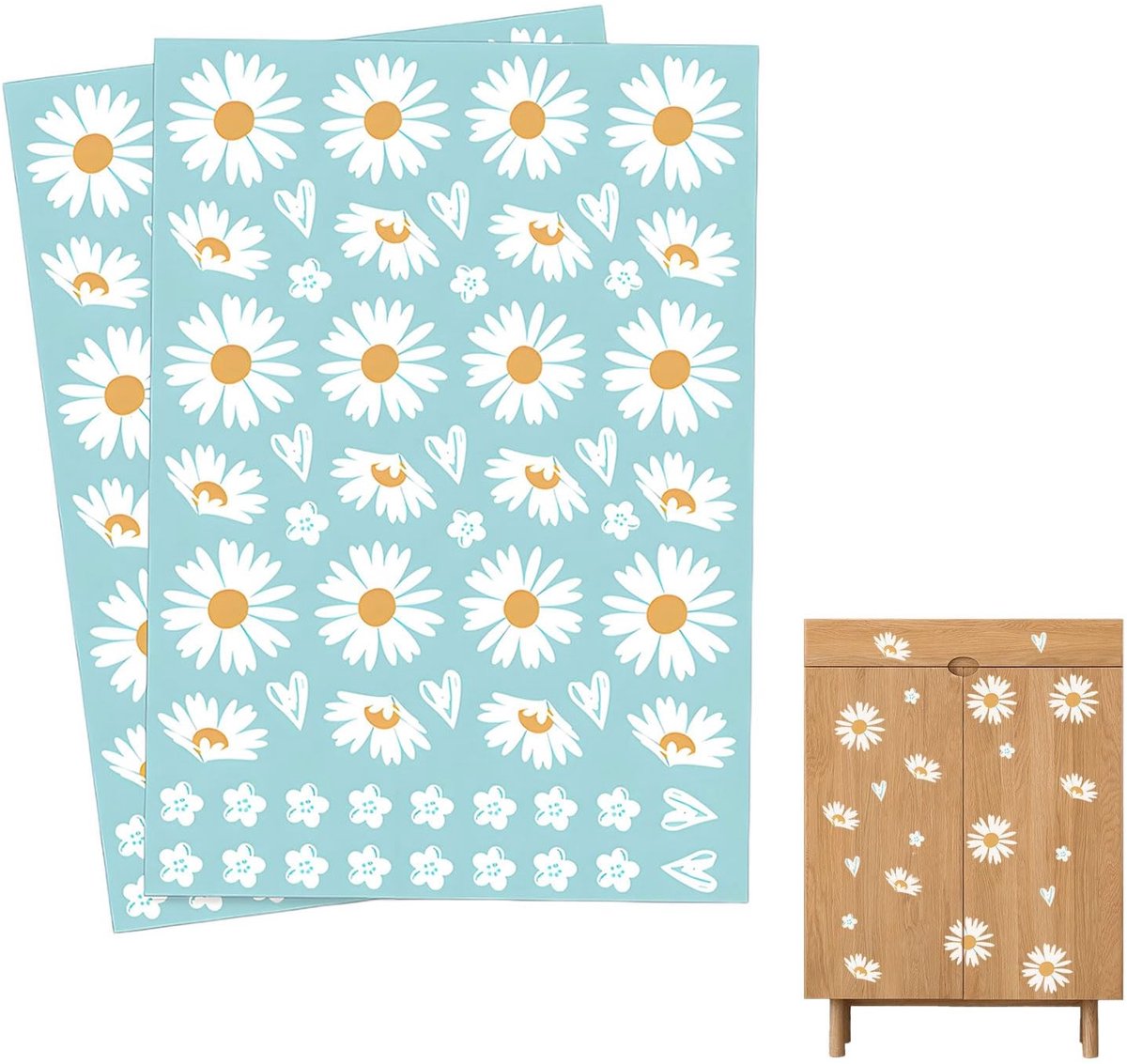 Set van 2 Bloemen Stickers voor Fiets, Laptop, Auto en Telefoon - Vlaamse Bloemen
