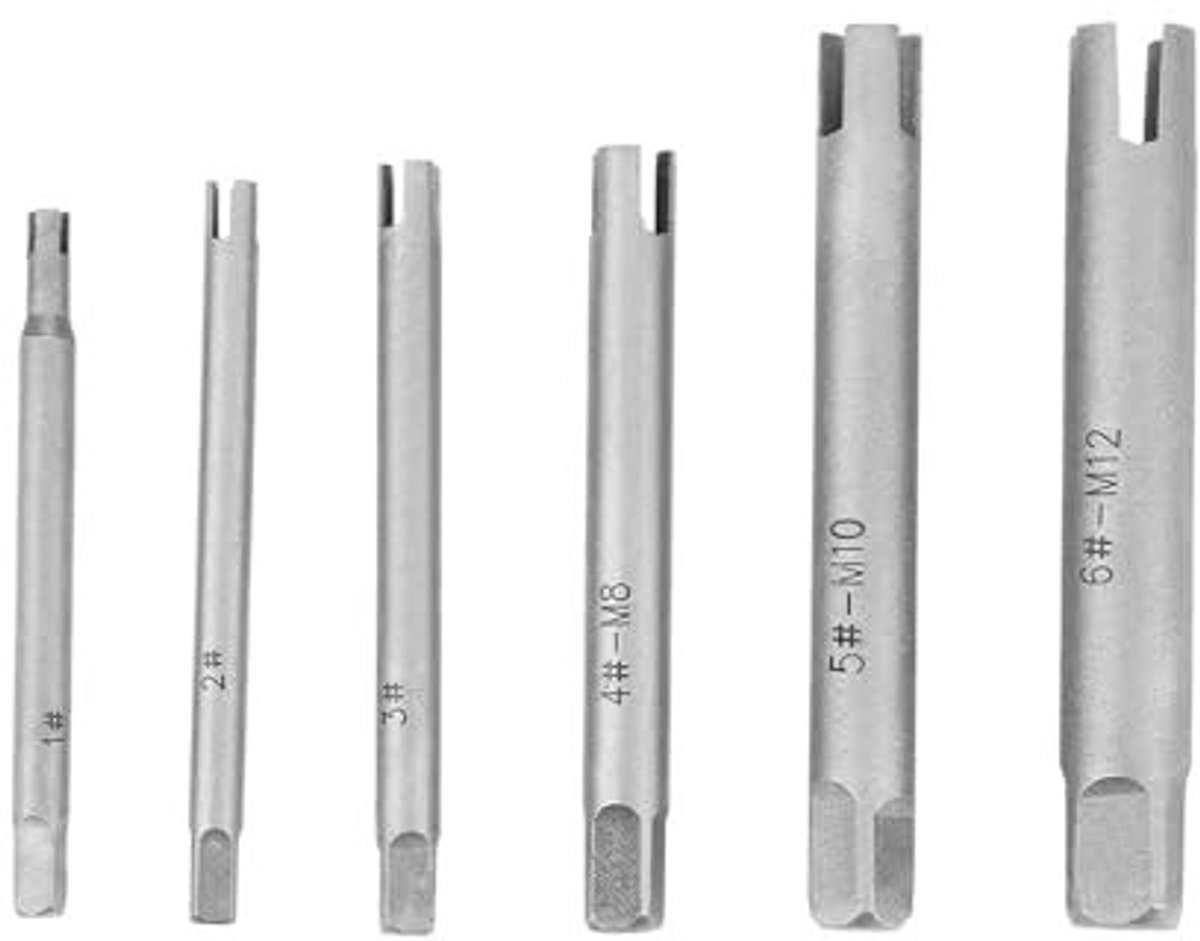 ONF3 - Set voor het Verwijderen van Stripped Schroeven en Bouten - Tap Puller Set van Hoogwaardige Staal - 6-delig - Schroeven verwijderen - Bou...
