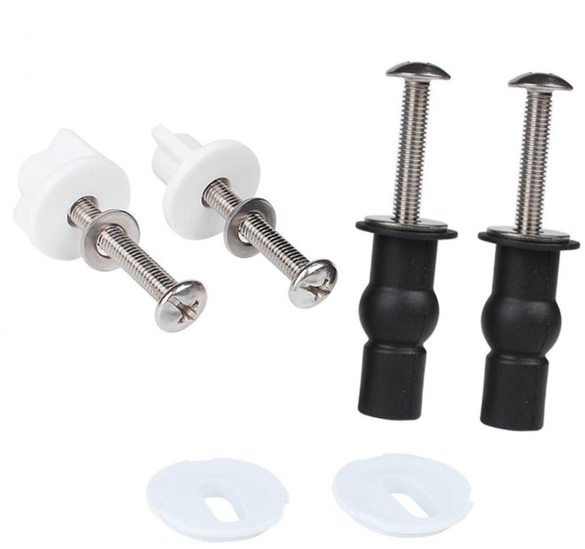 Toiletzitting Bevestigingsset - Schroeven Toilet Reparatie - Montage Toiletbril - Verstelbare Schroeven - 7 cm - Diverse kleuren