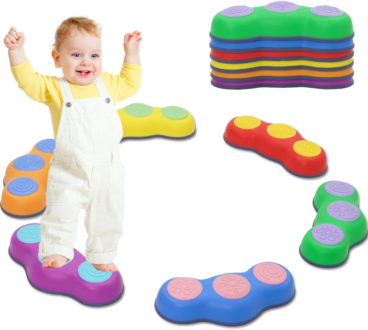 KAD® Stapelstenen - Stapelstein -Stapelstenen Kinderen - Rivierstenen - Stapelstein Balanceer - Multikleur - 30cm x 13cm x 6cm