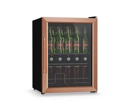 Klarstein drankkoelkast met glazen deur - 60 liter mini-drankkoelkast, dubbel glas, instelbare temperatuur 3-10 °C, uitneembare planken, onder het aanrecht te plaatsen, stil 39 dB