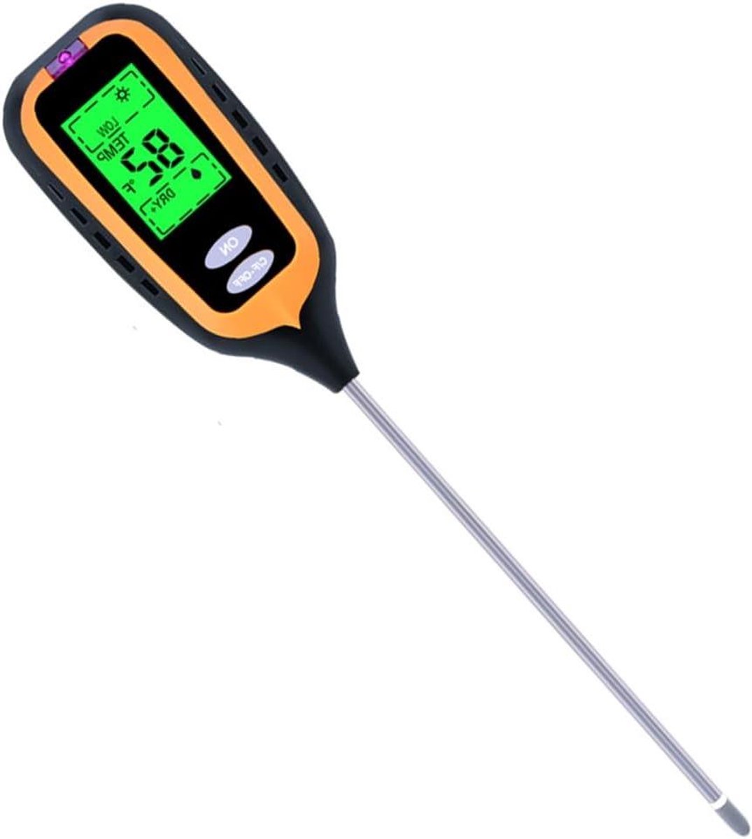 Bodemtester 4-in-1 - Grondmeter PH Sensor - Planten Verzorgen - Snelle Nauwkeurige Meting - 5-8 cm Diepte - Zwart