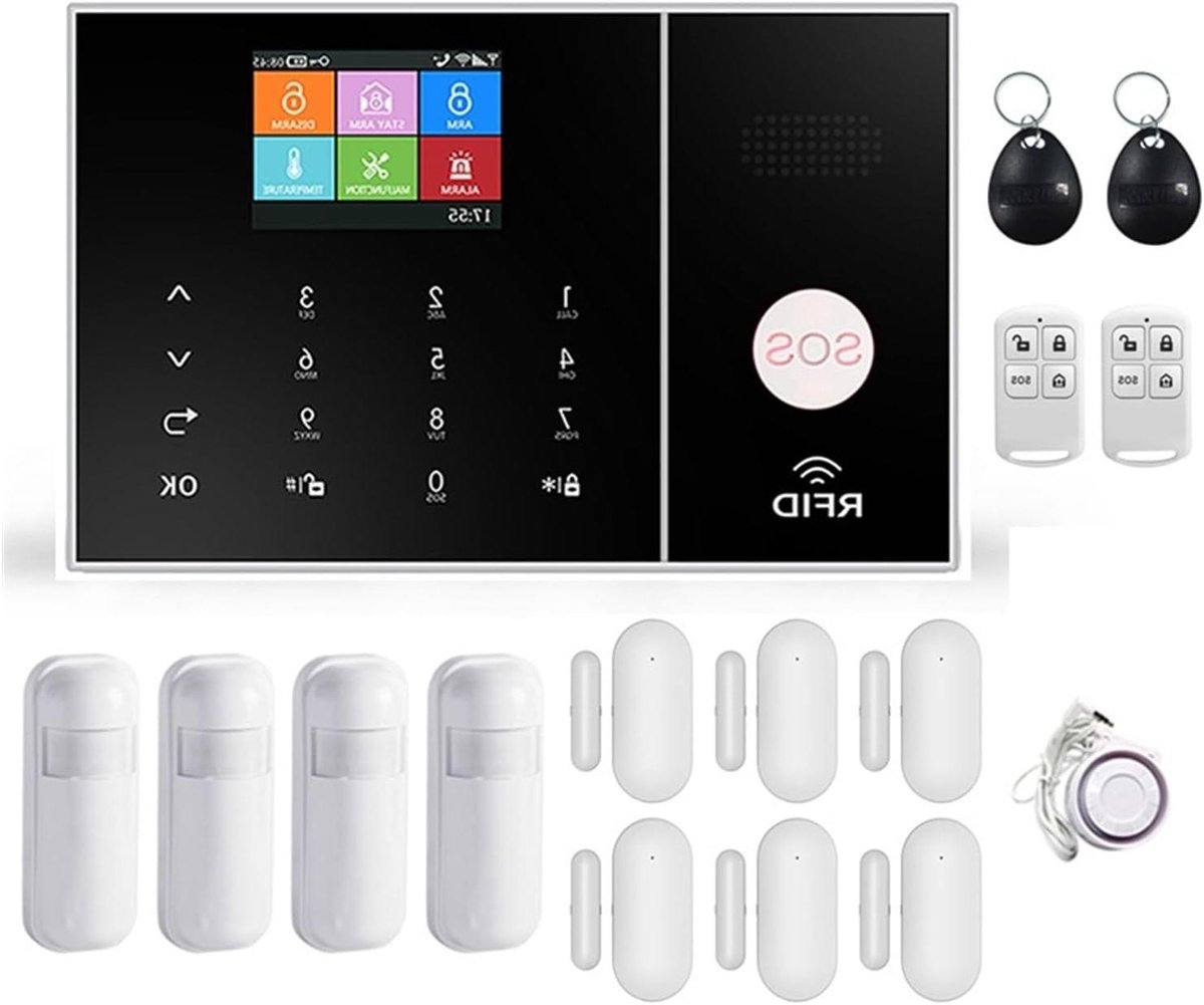 Alarmsysteem Huis - Beveiligingssysteem Draadloos - Huis Beveiligen - App Afstandsbediening - 180 mm - Grijs