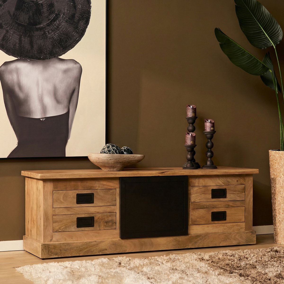 Starfurn Tv-meubel Noa - Bruin - 45x155x50 cm
