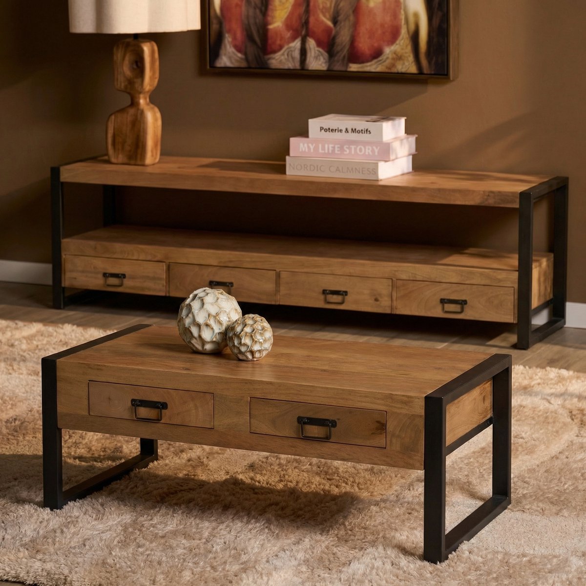 Starfurn Salontafel Britt - Bruin - 60x120x45 cm
