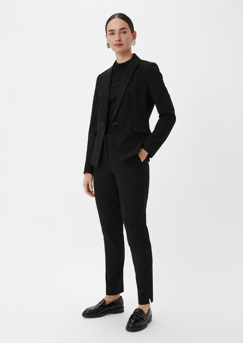 comma - female - Broek met slanke pijpen van viscosemix