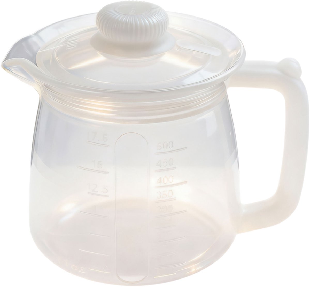 Topmelon Siliconen melkkan- Theepot - Theekan - Waterkoker - Oliedispenser- Koffiepot - Multifunctionele -Siliconen van voedselkwaliteit Wit 500ML 500ML