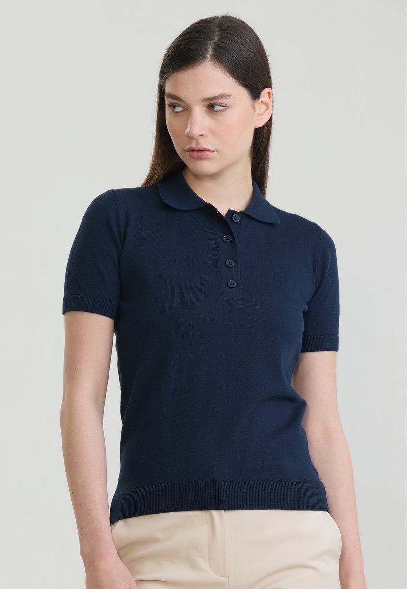 Felix Hardy Polo Shirt Korte Mouwen 100% Katoen Dames Navy - M