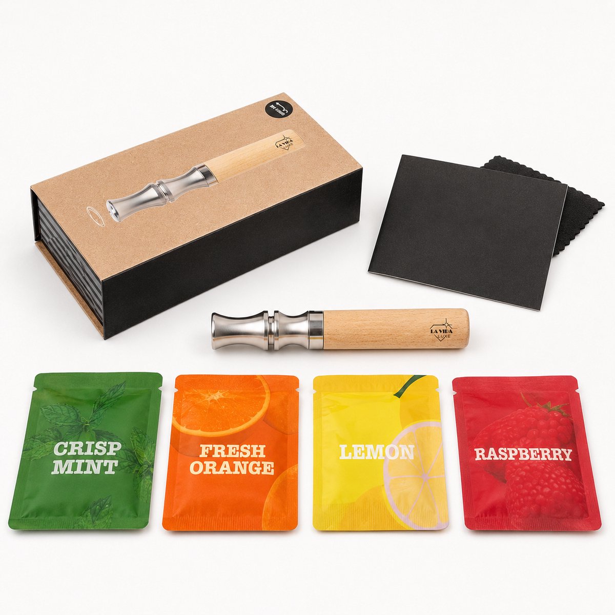 Originele Airvaper Aromatisch Inhalatieapparaat – Complete Set - Nicotinevrij Alternatief – Inclusief 4 Smaken – Zonder Damp of Batterij