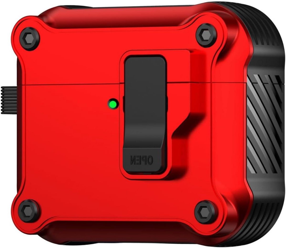 Beschermhoes Oordopjes - Hoesje Case - Oordopjes Beschermen - Schokbestendig Ontwerp - 6 x 5 x 3 cm - Rood