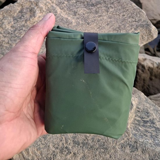 Ultralicht Opblaasbaar Zitkussen - Opblaasbare Zitkussen - Vouwbaar - Met Opbergtas - Buiten - Vouwbaar - Vloerkussen - Kamperen - Voor Camping Hiken Vliegtuig - Groen — afbeelding 4