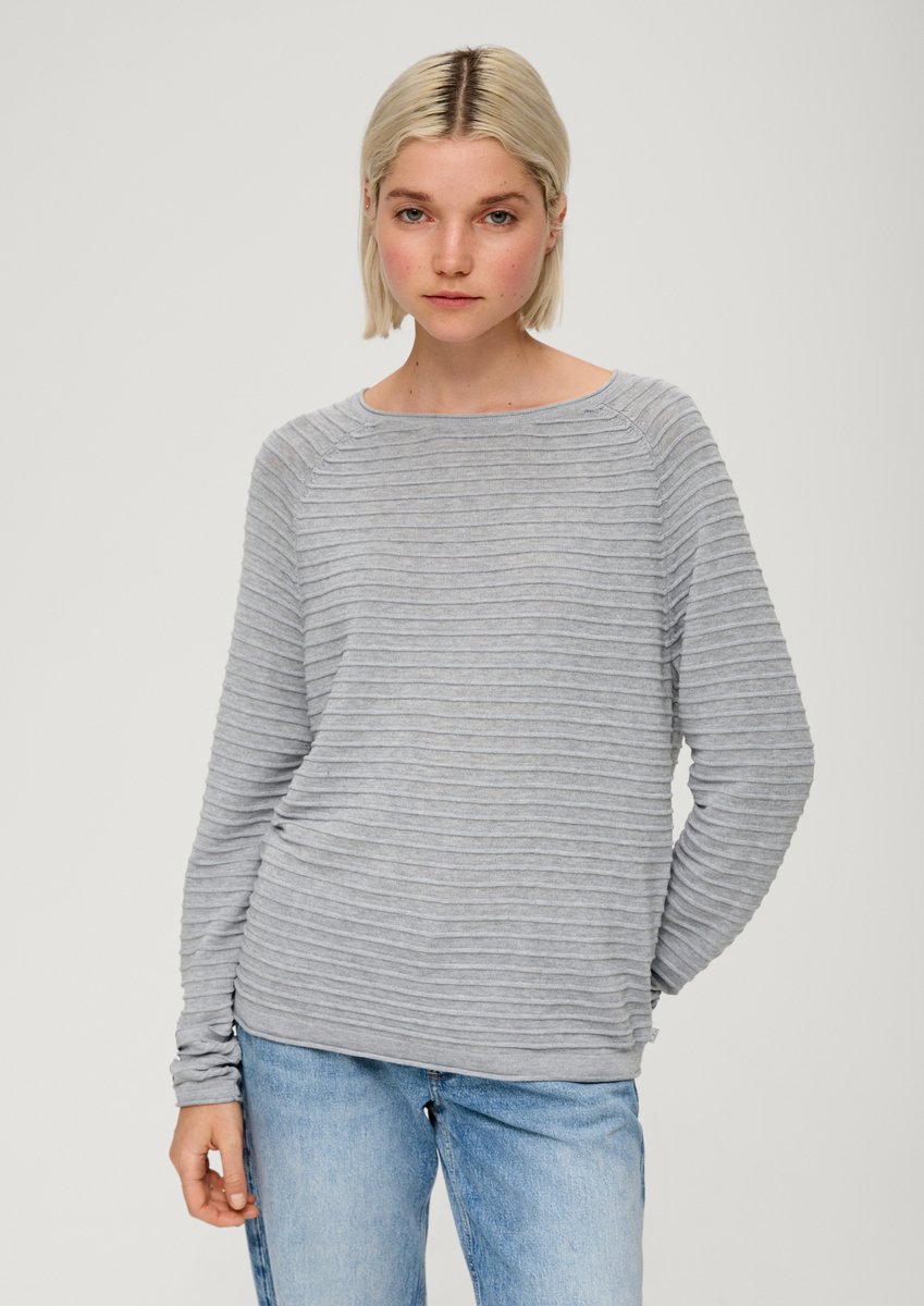 Q/S designed by - Pull - Maat M - Vrouwen - GRIJS - polyester — cadeau in Cadeau-ideeën - foto 4