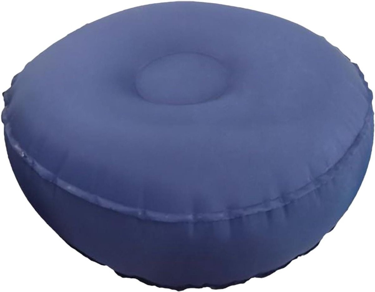 Meditatiekussen - Yoga Zitkussen - Ontspanningsoefeningen - Opblaasbaar en Verstelbaar - 42x15 cm - Donkerblauw
