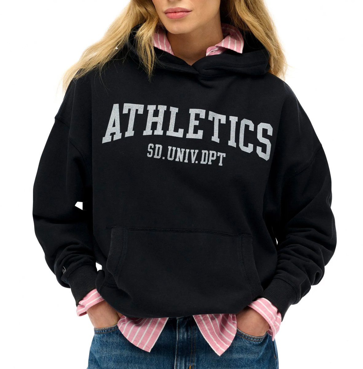 Superdry Athletic Essentials Hoodie Dames Marineblauw
