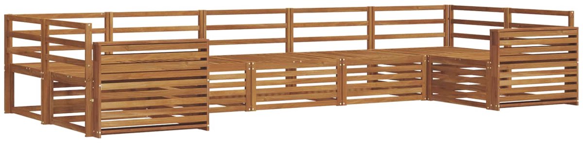 vidaXL Buiten - bank - set - 7 - st - 7-zits - Naturel - Massief - Acacia - Hout
