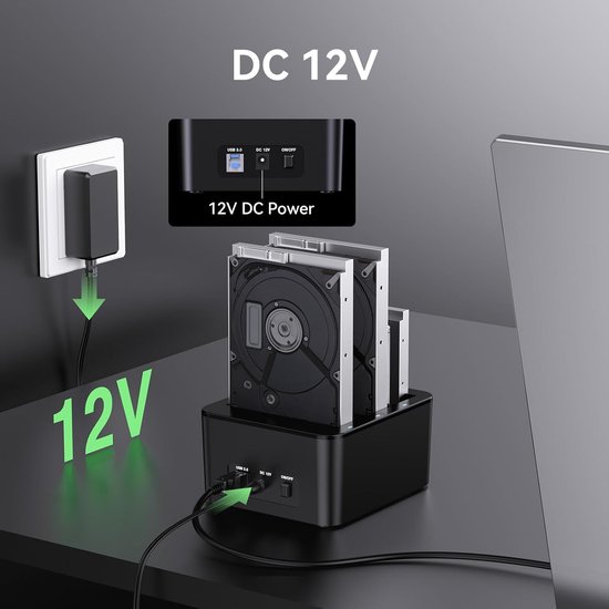 Harde Schijf Docking Station - Externe Opslag Harddisk Behuizing - Data Beheer - Ondersteunt 3 Schijven — afbeelding 3