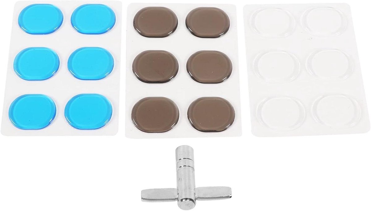 Drum Mute Pads - Dempers Geluidsdemping - Stil Drummen - 18 Stuks Set - 15 x 10 x 2 cm