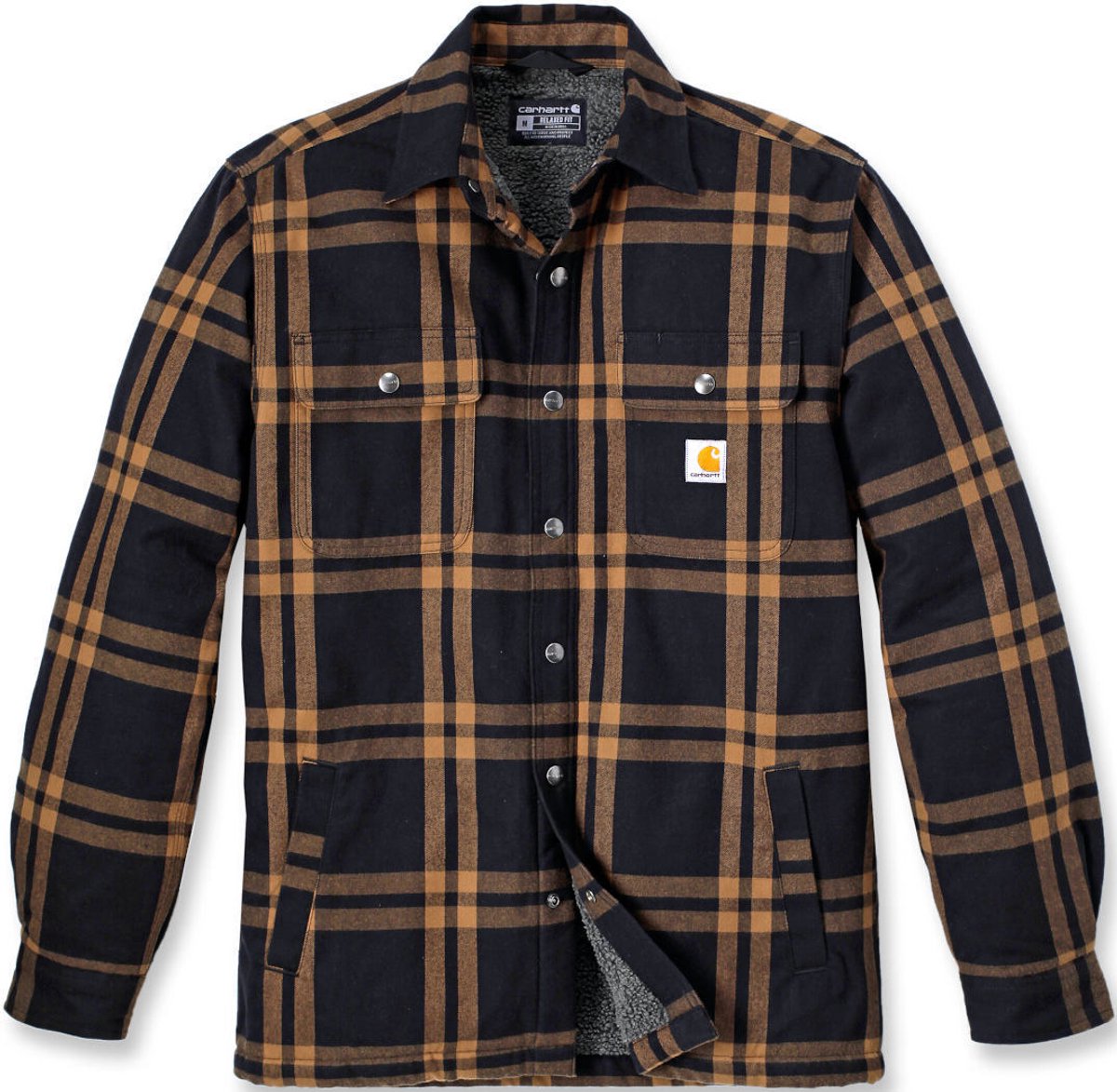 Carhartt Hemdjacke Roane Hooded Shirt Jac 106354 -XXL Zwart