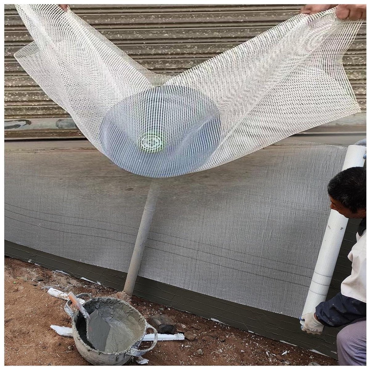 Glasvezel Stucco Gaasrol - Vezelgaas Muur - Muurreparatie en Afdichting - Anti-scheurend en Waterdicht - 30mx0.7cm - Wit