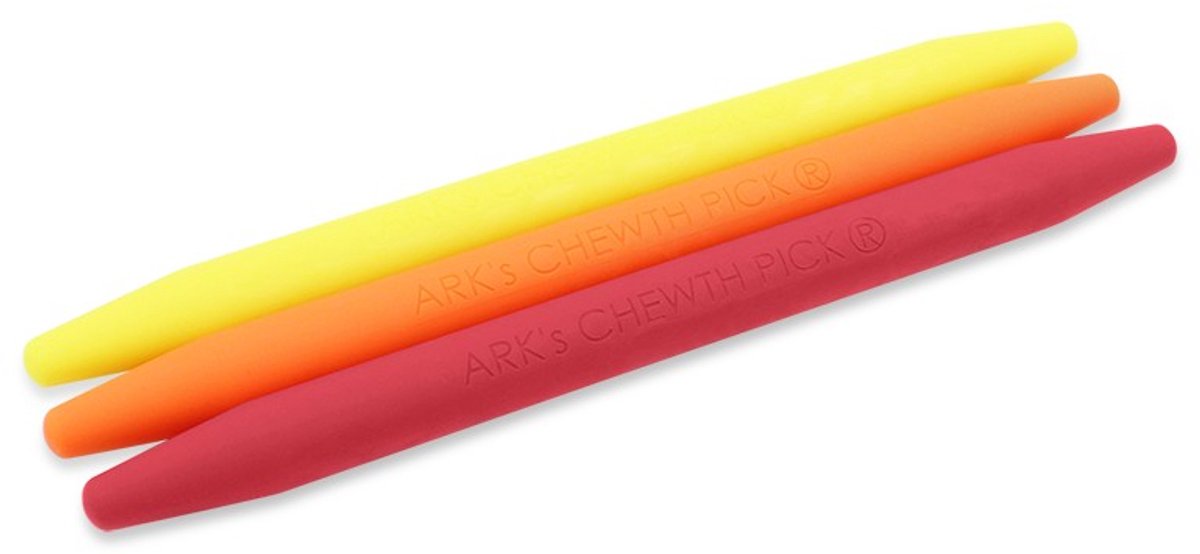 ARK Therapeutic kauwspeelgoed Chewth Pick® sensorisch, set van 3 kleuren.