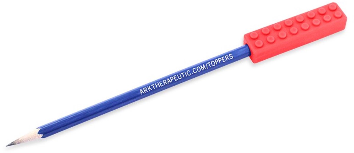 ARK Therapeutic kauwbare potloodtopper sensorisch speelgoed rood standaard.