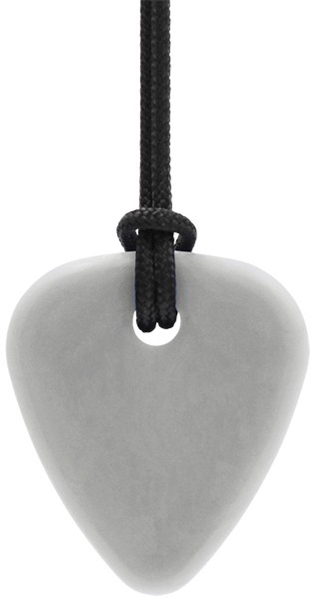 ARK Therapeutic kauwketting gitaarplectrum sensorisch speelgoed lichtgrijs.