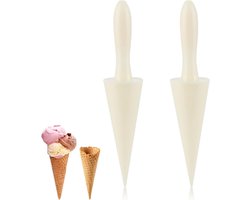 2pcs ijscrèmehoorn mallen - pizzelle roller cone - DIY kookgerei - keuken tool