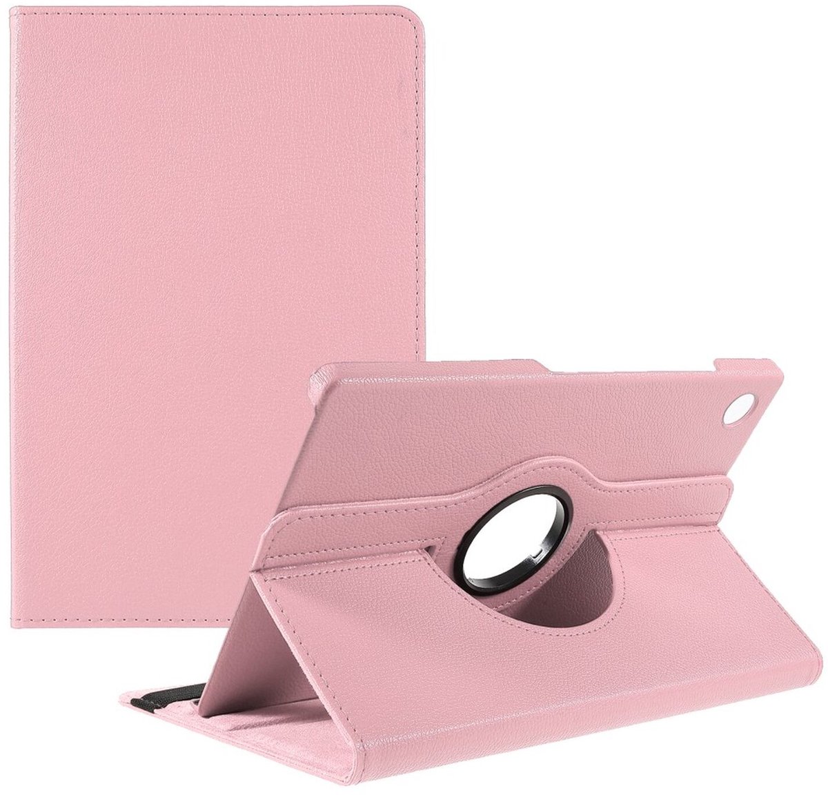 Hoes 360° Draaibare Book Case Paars Geschikt voor Samsung Galaxy Tab A9 Roze
