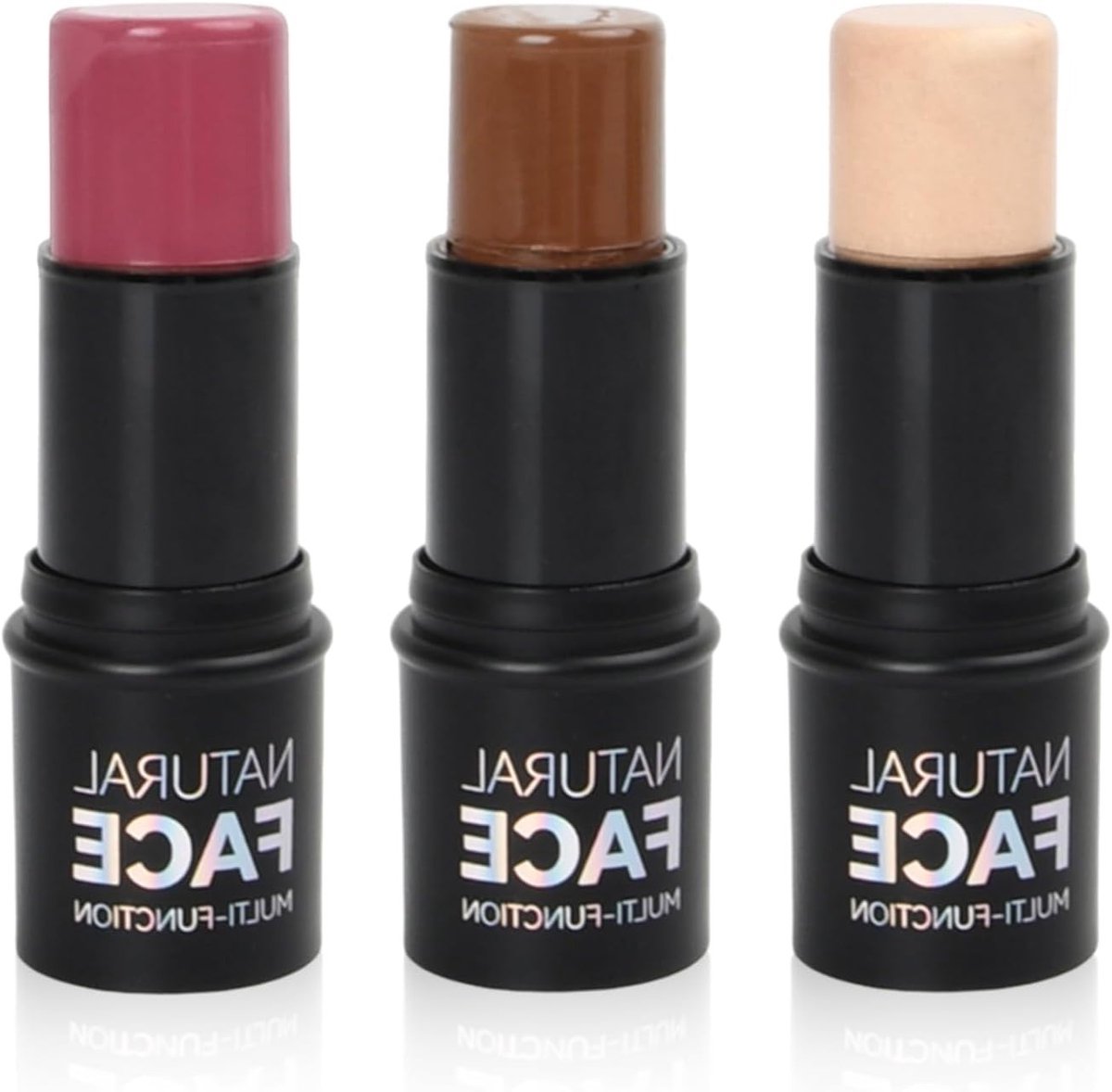 Makeup Set met 3 Kleuren, Langdurige Natuurlijke Crème Contour Pen, Multi-Contour, Highlighter en Rouge Stick voor een Stralende Finish van Wangen en Ogen