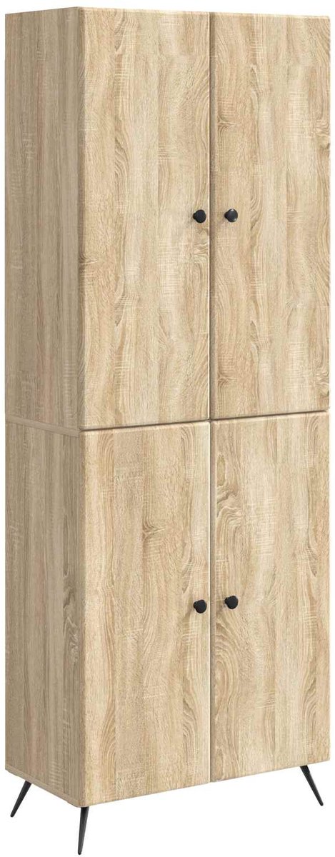 vidaXL Kast - Set - 2 - st - Sonoma - Eiken - Bewerkt - hout Sonoma eiken