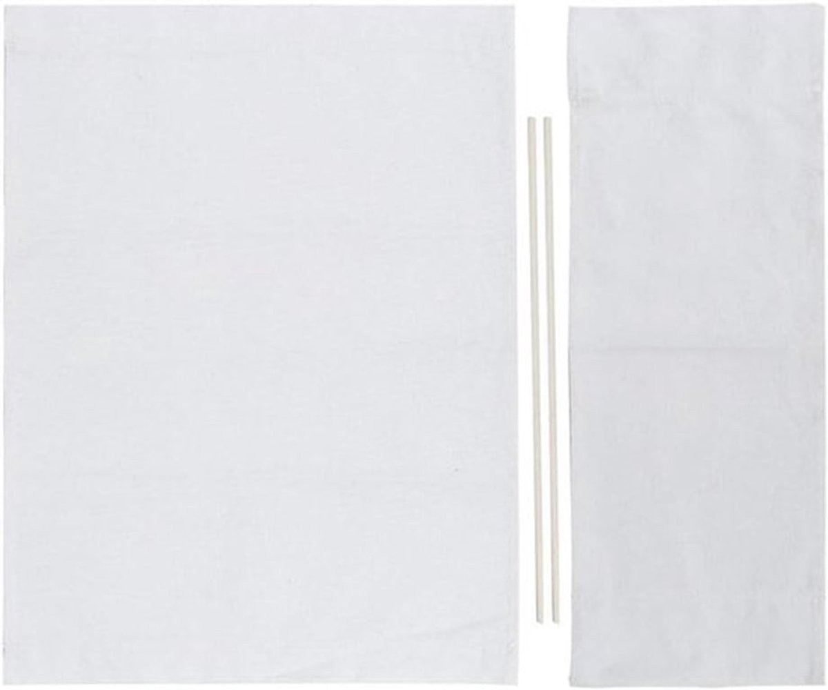 Regisseurstoelhoes voor Draagbare Opklapbare Stoel - Canvas - 1 Set - Wit