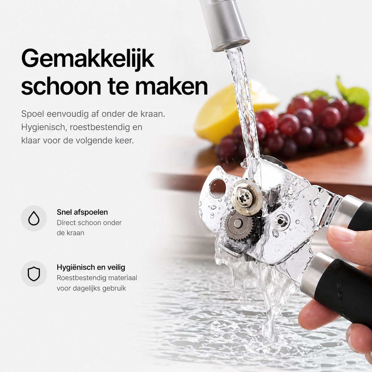 BOTC Blikopener - Met krachtige magneet - Veilig - Opent zonder scherpe randen - RVS - Silicone - Zwart — cadeau in Cadeau-ideeën - foto 4
