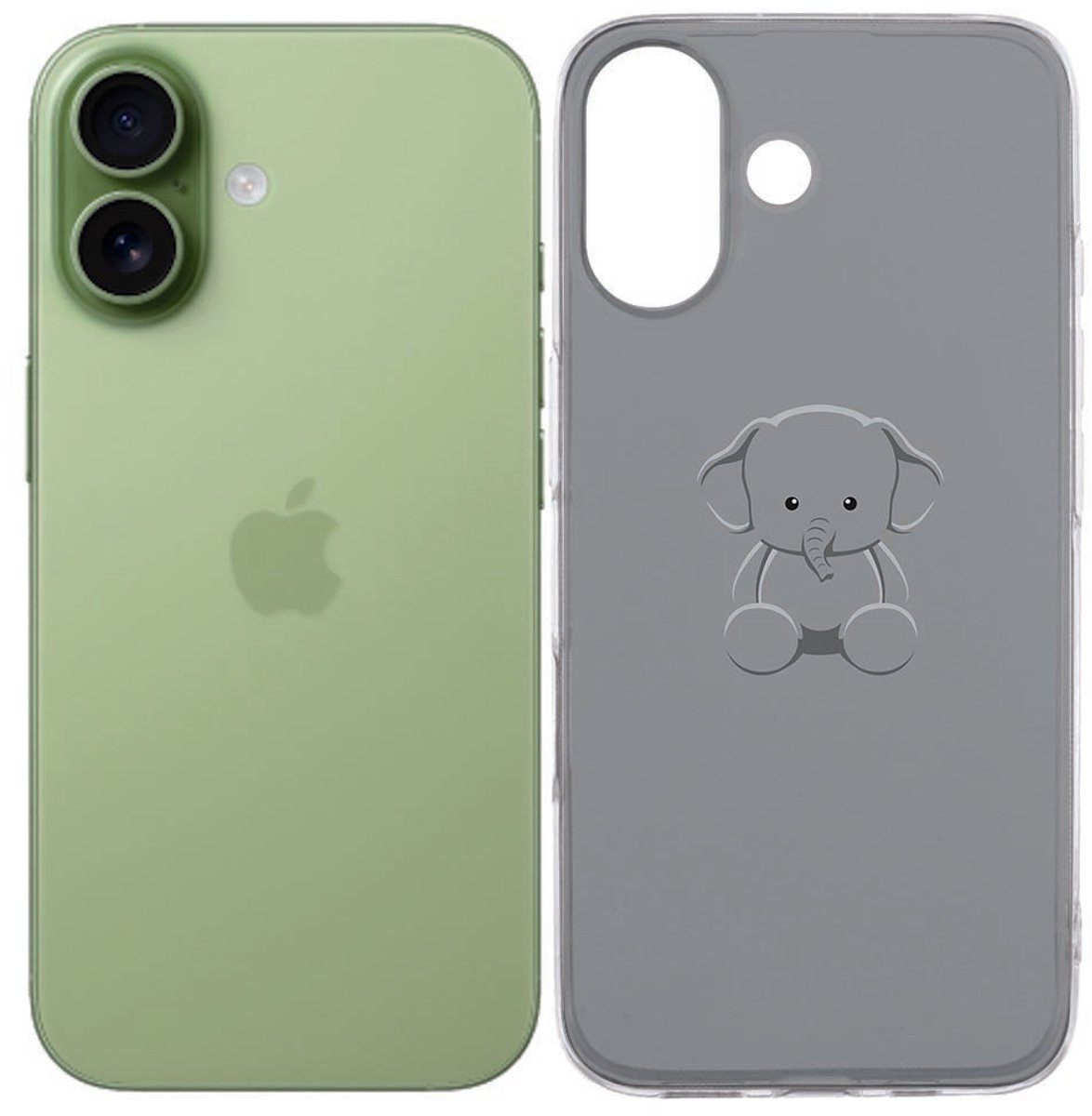 Baby Olifant Hoesje iPhone 17 – Siliconen Softcase