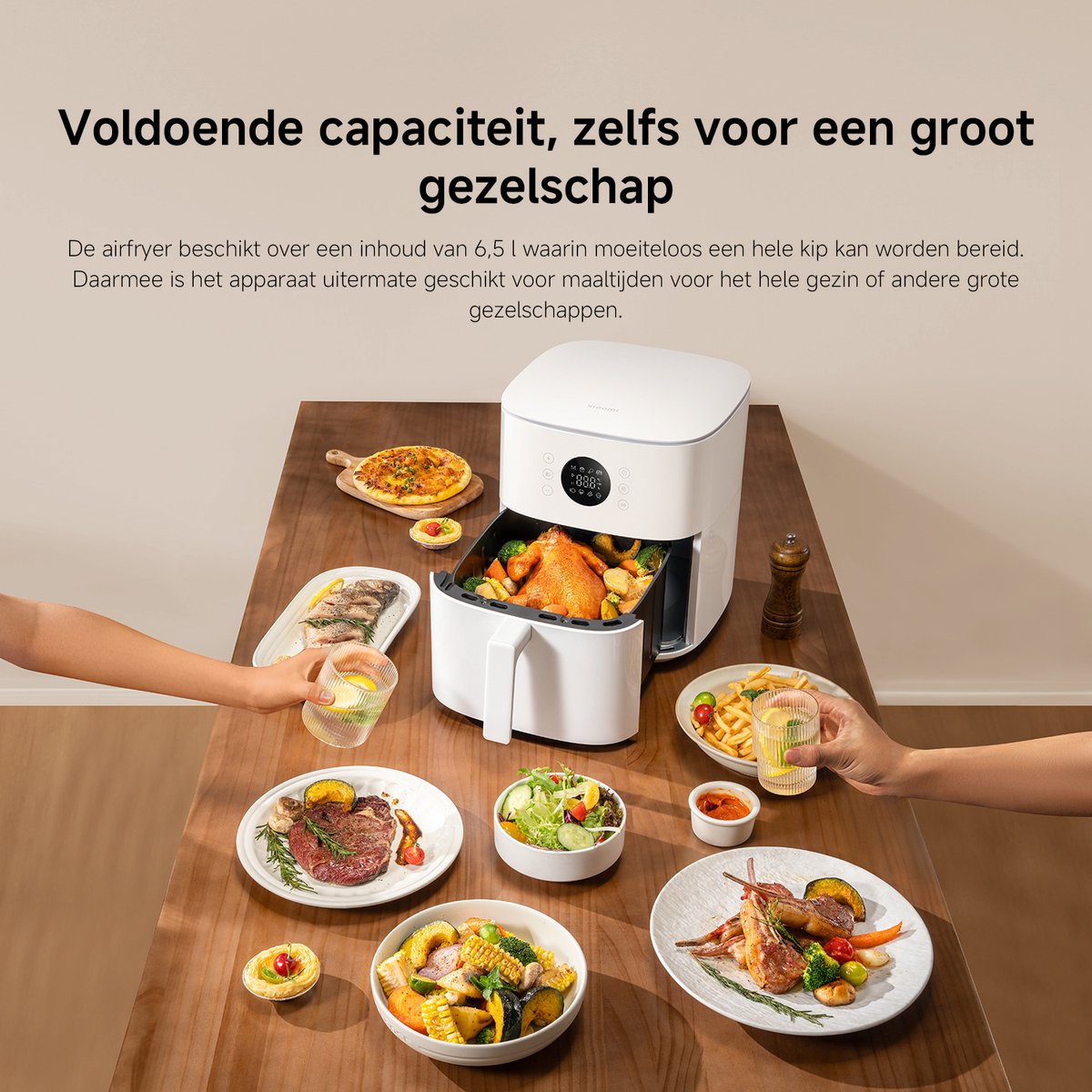 Xiaomi Smart Air Fryer Pro 6.5L Airfryer met Dubbele Lade - afbeelding 3
