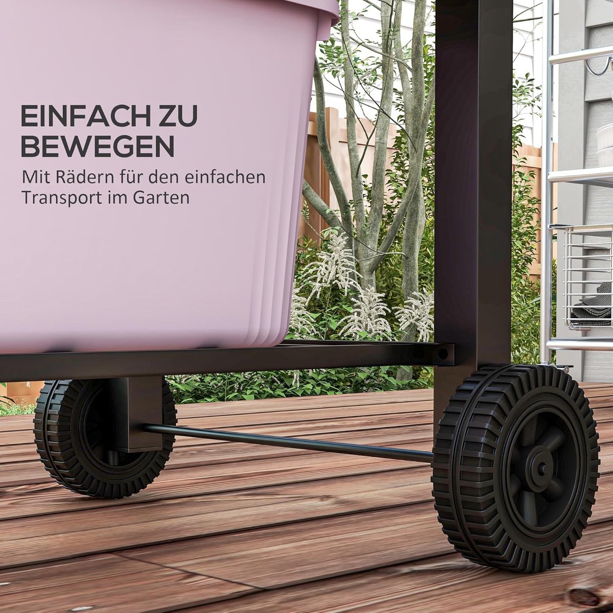 Houtskoolbarbecue Grillwagen 3-in-1 met Rookoven & Warmhoudrooster – House&Garden Premium Tuingrill met Deksel, Zijplanken, Aslade, Wielen & Verstelbare Houtskoolbak – Grote BBQ 124x66x112 cm – Zwart Metaal/Gietijzer