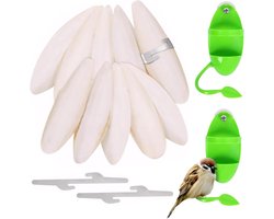 Set van 14 Sepia Schalen voor Schildpadden, Slakken en Vogels - Calciumrijke Voeding voor Reptielen en Huisdieren, Inclusief Houder