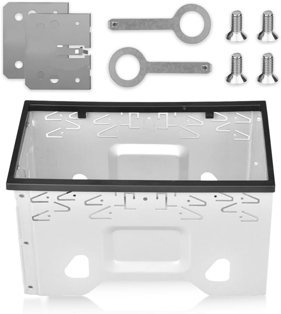 Universele 2DIN Radio Behuizing voor Auto, Dubbele Frame Installatiekit voor Car Radio, GPS en DVD Speler, Perfecte Pasvorm en Duurzaam Ontwerp