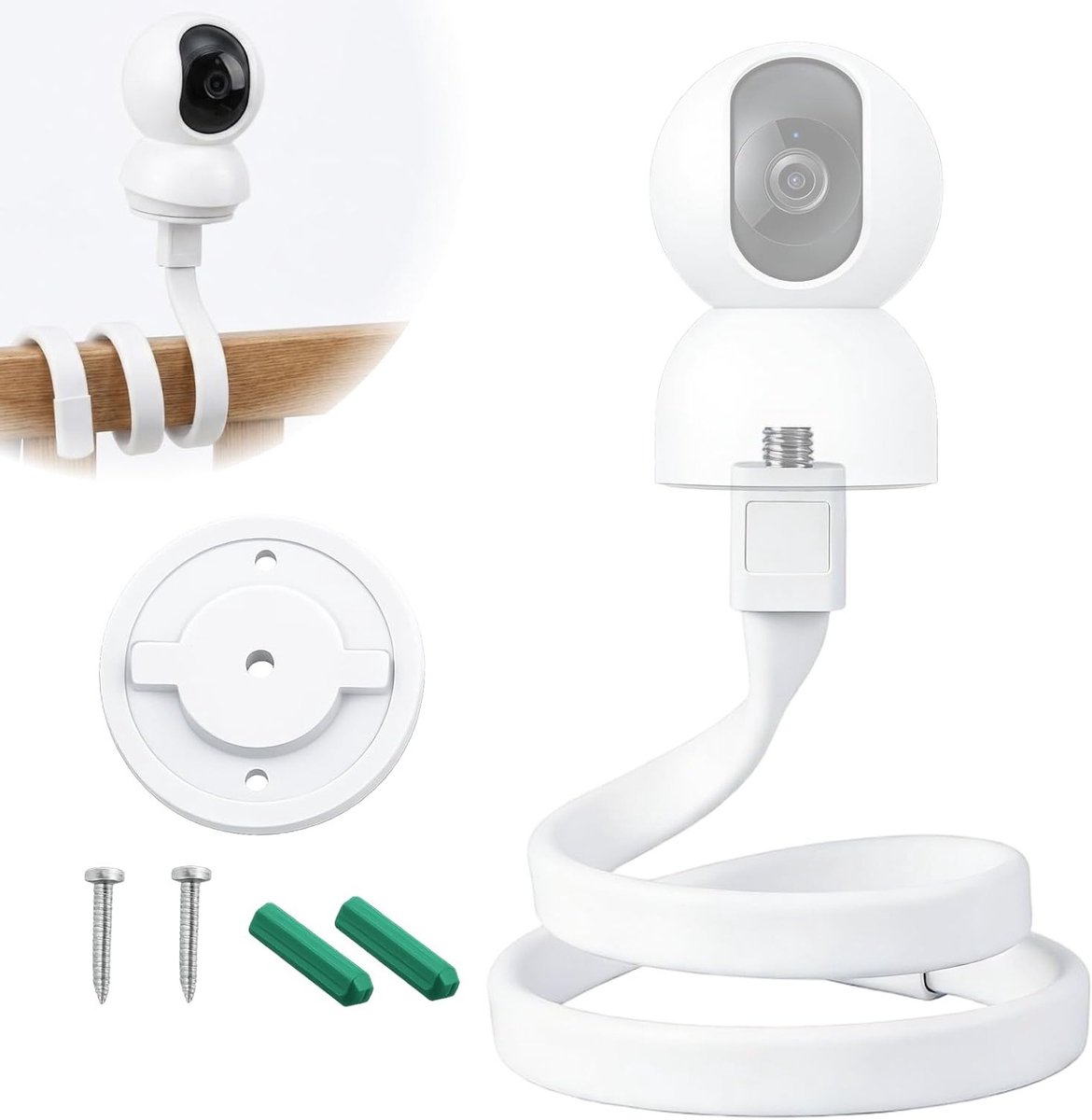 Set Camera Houder voor C200/C210/C211/C212/C220/C225, Verstelbare Baby Monitor Steun voor Binnengebruik, Flexibele Bevestiging voor Bewaking en Observatie