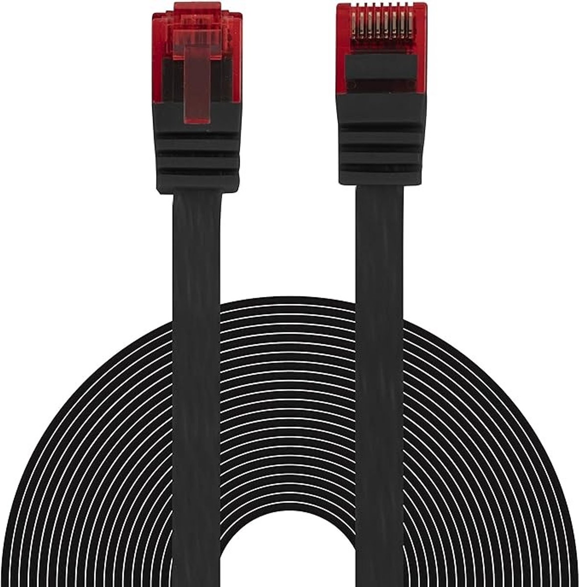Platte Ethernet-LAN-kabel 10 meter - Flexibele netwerkkabel voor Gigabit verbindingen