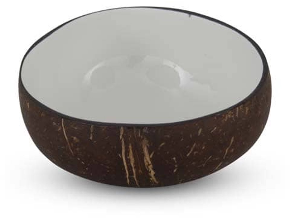 Safaary - Coconut Bowl Wit Ø 13 x 7cm